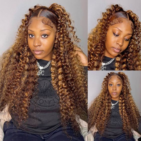 360 Lace Frontal Wig Honey Blonde