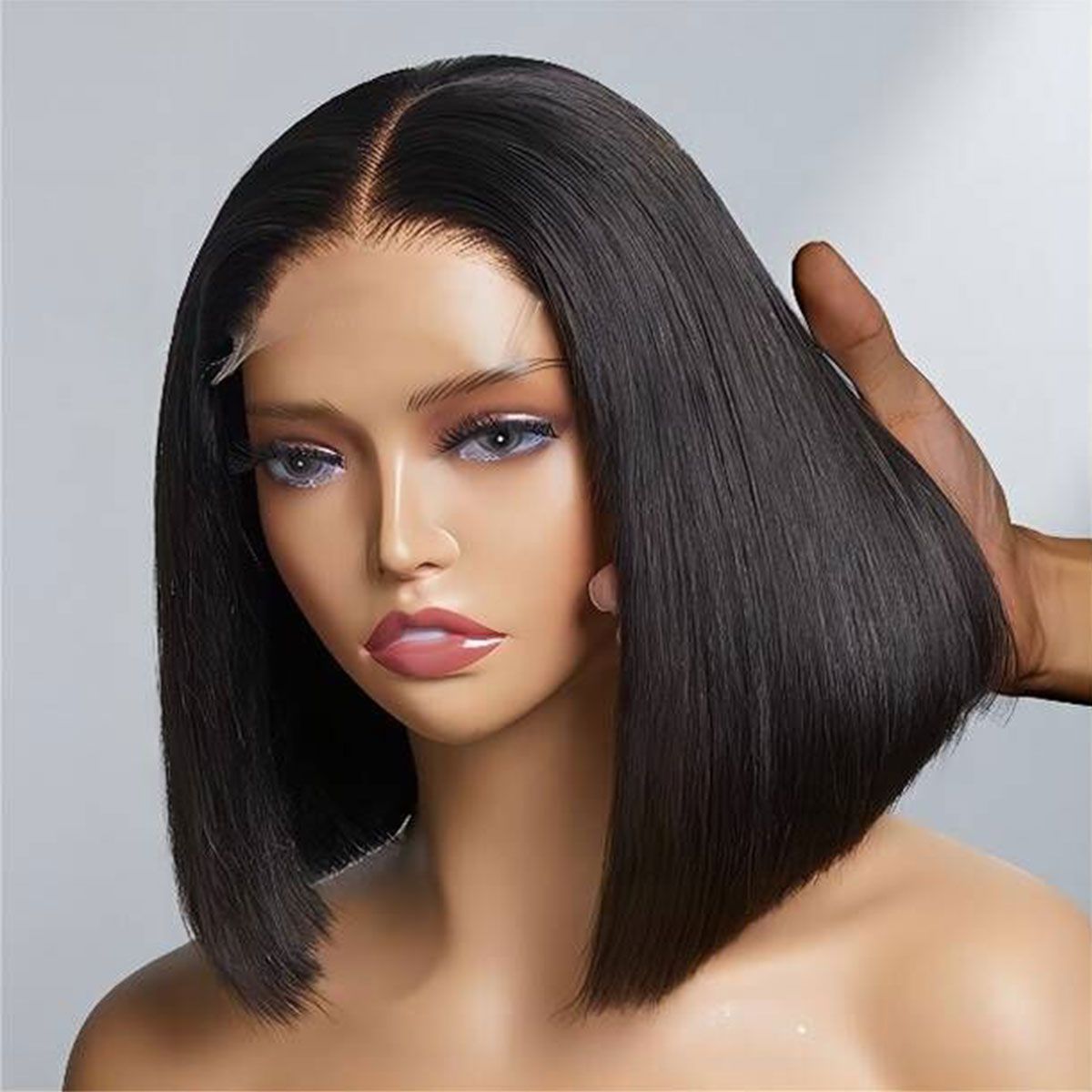 Short Straight Bob Glueless Lace Wig