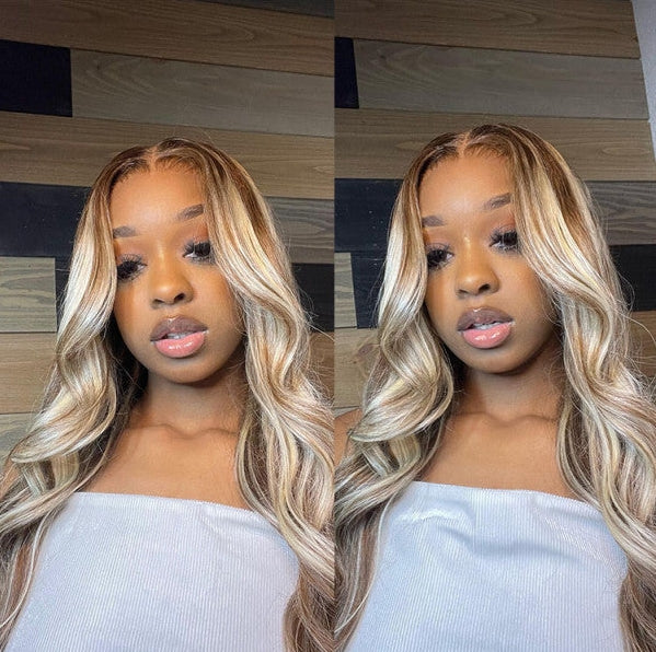 Blonde Highlight Human Hair Wig