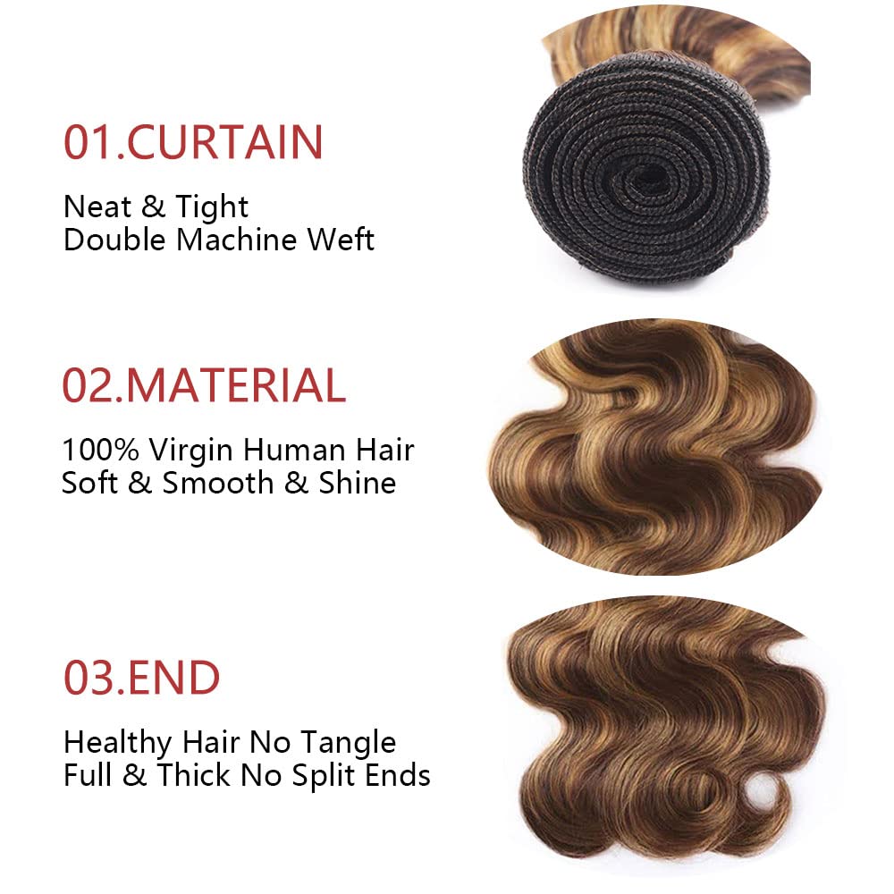 P4/27 Human Hair 3 Bundles