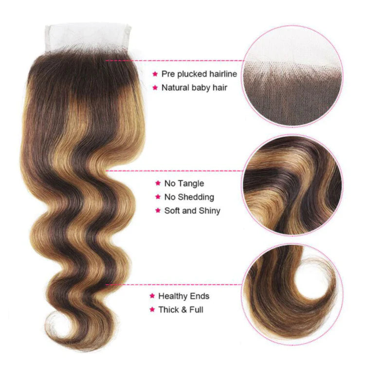 P4/27 Human Hair 3 Bundles