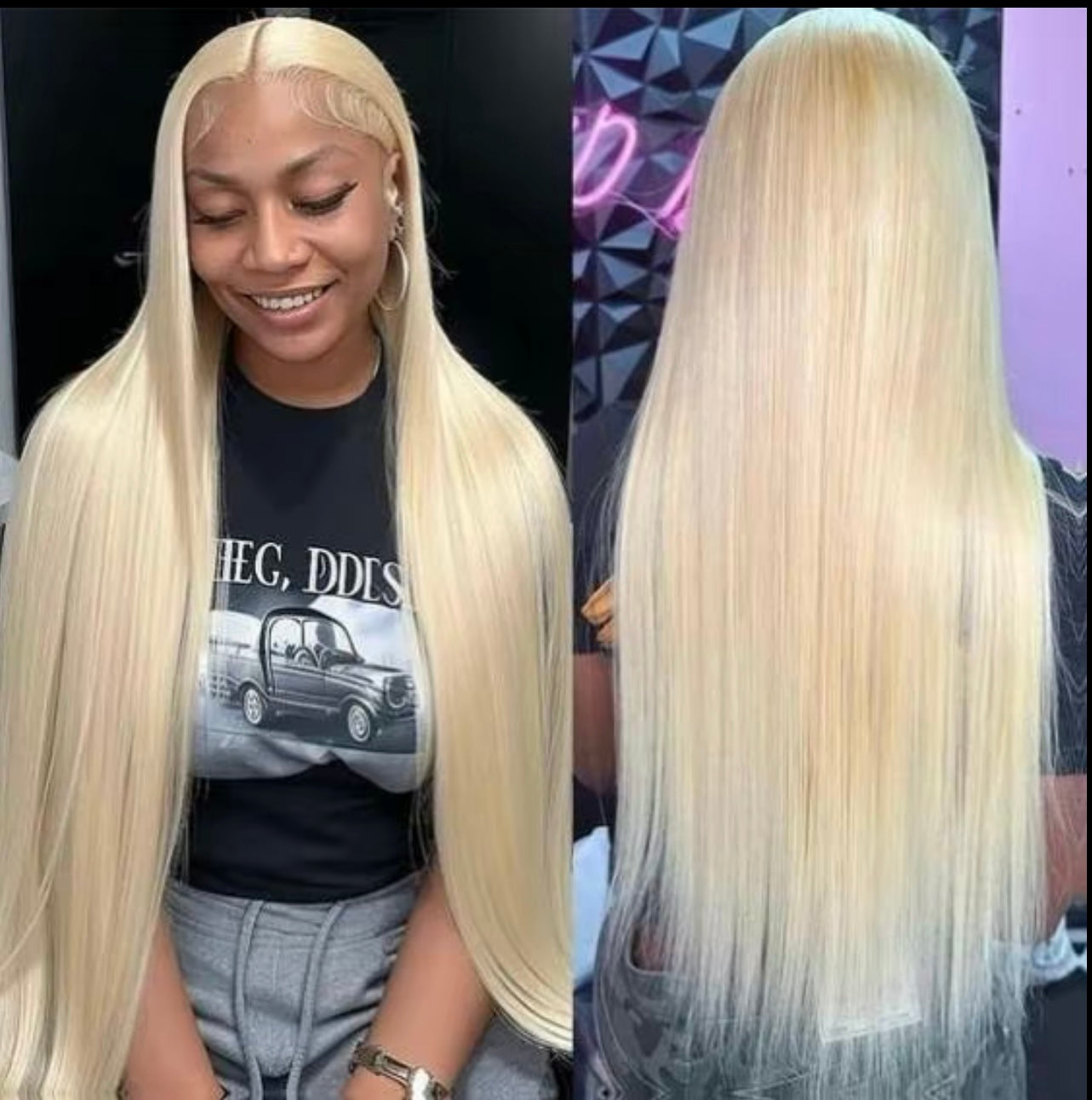 613 Blonde Straight 13x4 Transparent Lace Front Human Hair Wigs 180% Density Natural Hairline Unisex Heat Resistant Straight