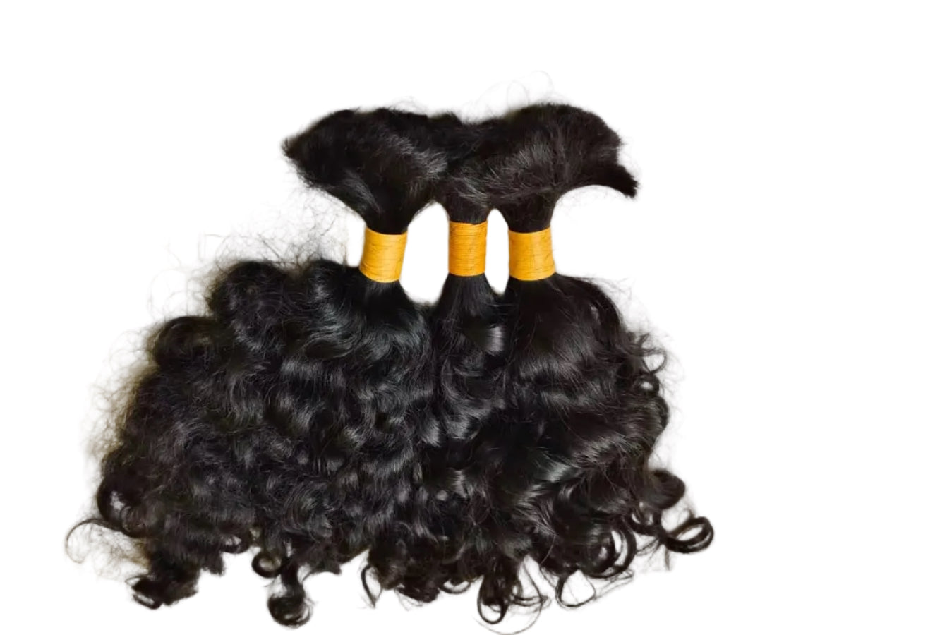 Raw Indian Curly Bulk Hair