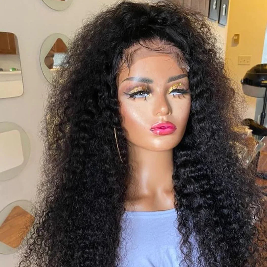 Jerry Curly Natural Black Lace Front Wig