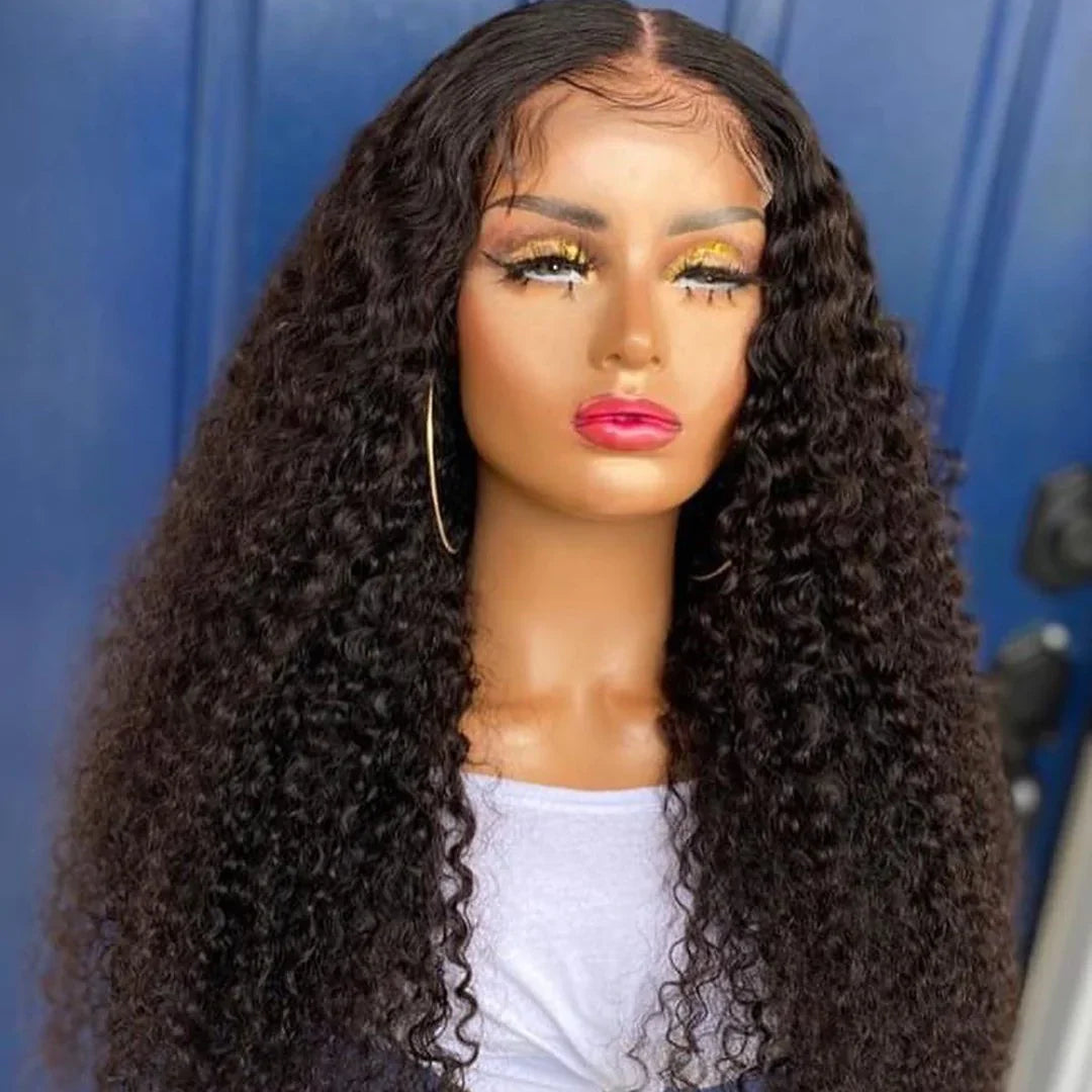 Jerry Curly Natural Black Lace Front Wig