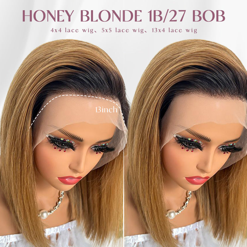 Honey Blonde Bob Wig