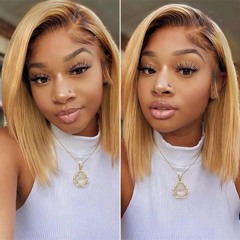 Honey Blonde Bob Wig