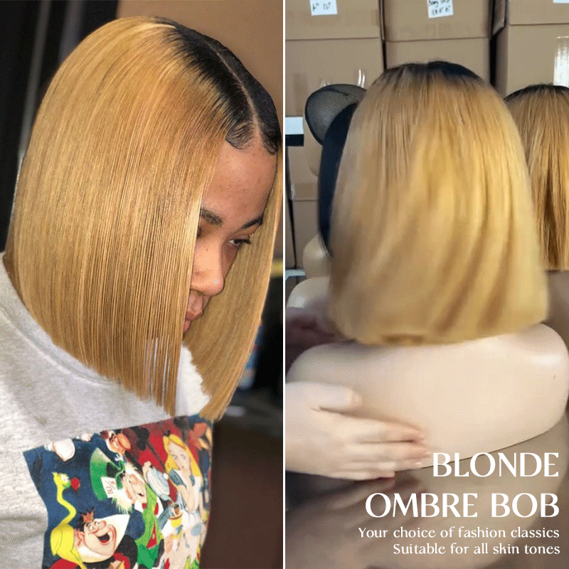 Honey Blonde Bob Wig