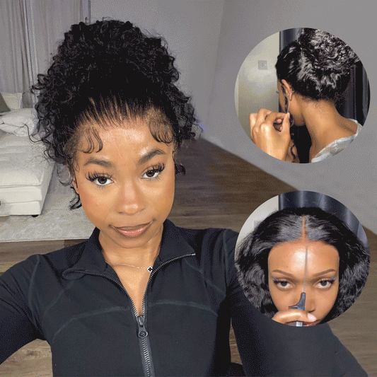 Water Wave Invisi-Strap Breathable 360 Lace Frontal Wigs Bleached Knots Pre Cut Human Hair Wigs