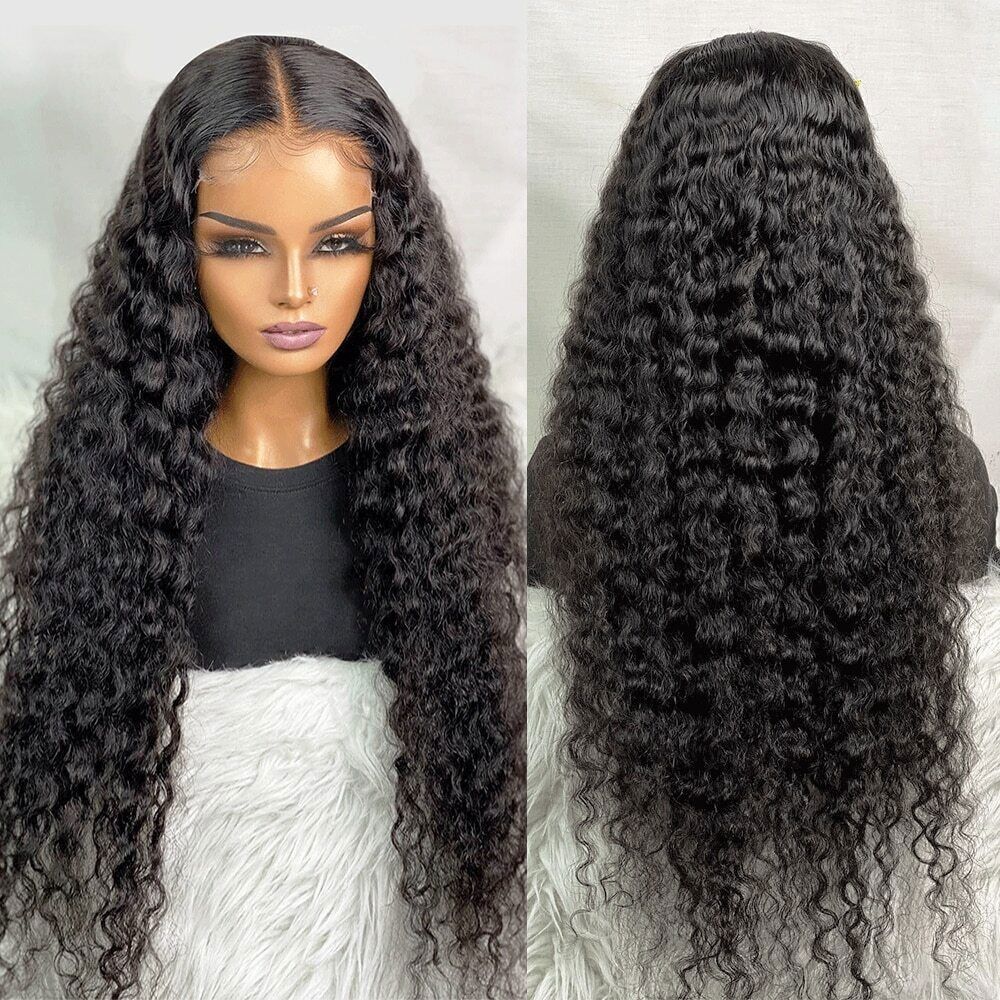 Jerry Curly Natural Black Lace Front Wig