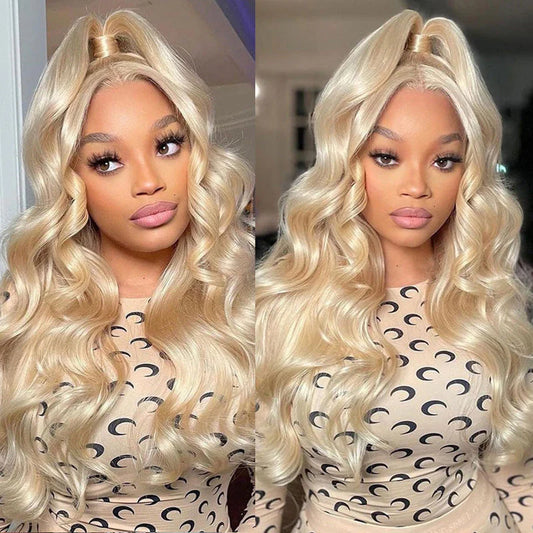 613 Blonde Body Wave Transparent 13X4 Lace Front Human Hair Wigs for Women