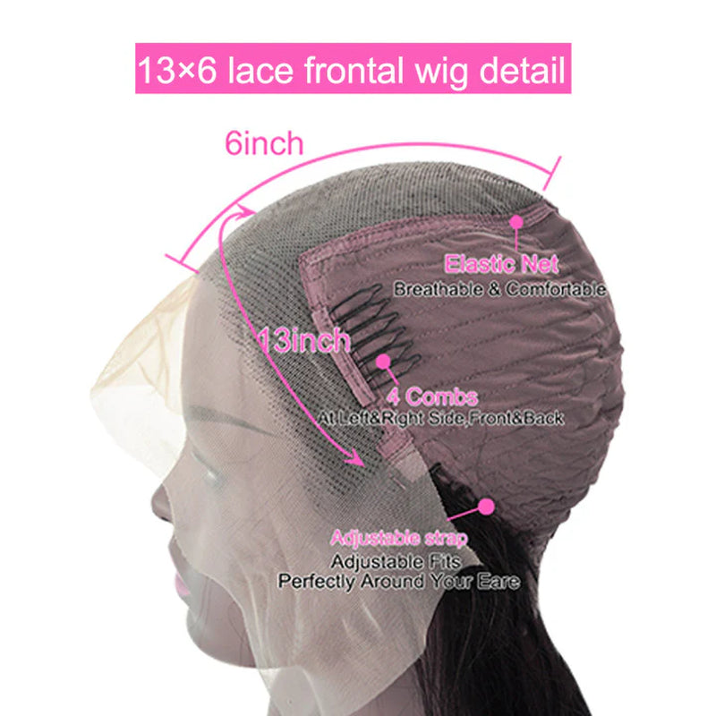 Moonhair Ginger Deep Wave Transparent Lace Frontal Wig Human Hair Human Wig