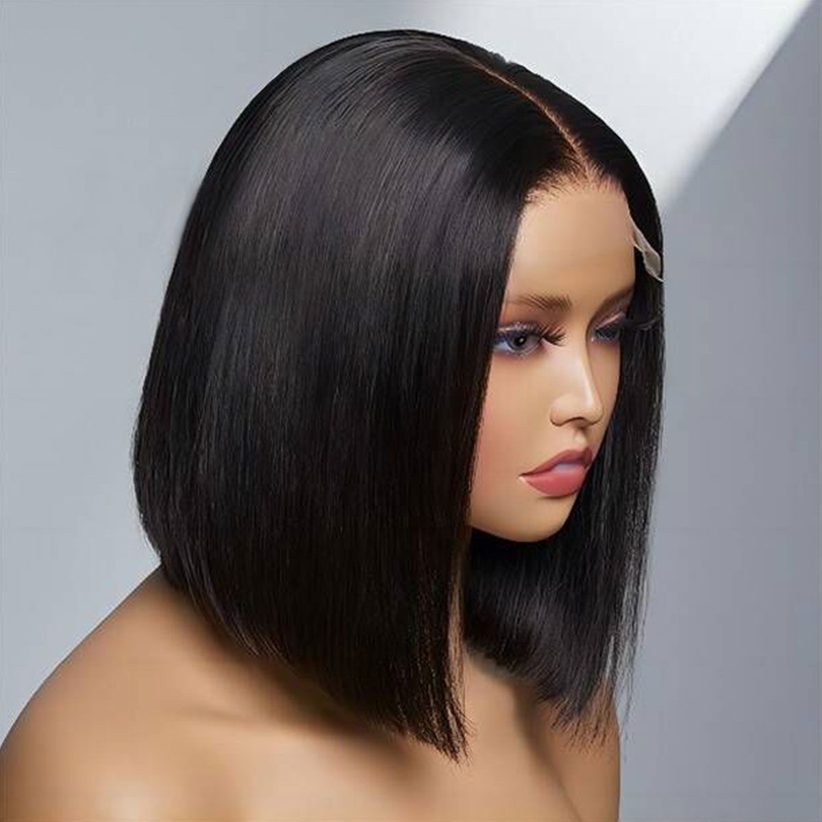 Short Straight Bob Glueless Lace Wig