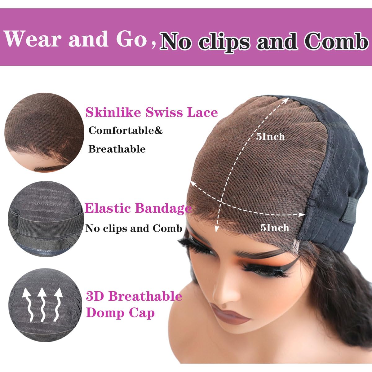 Short Straight Bob Glueless Lace Wig