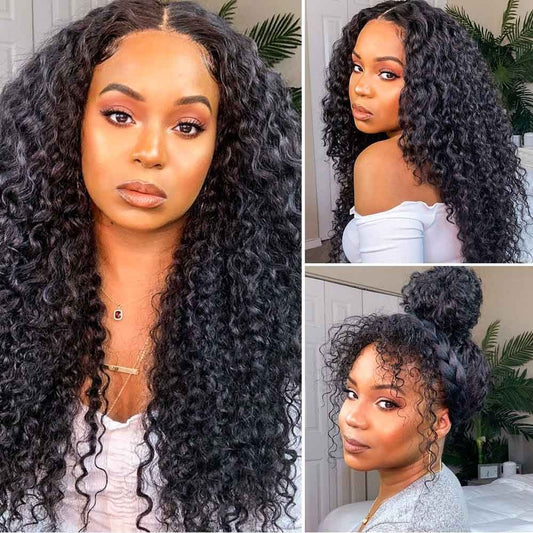 Jerry Curly Natural Black Lace Front Wig
