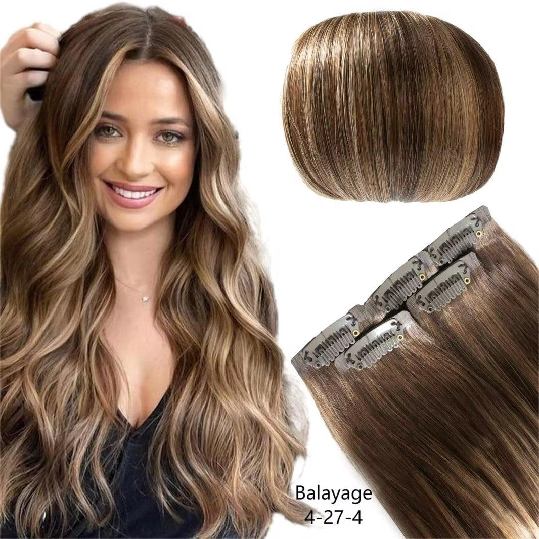 High Quality Seamless 100% Remy European Hair Extensions Clip-in PU Hair With Wide Color Options