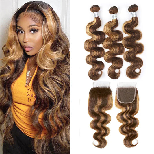 P4/27 Human Hair 3 Bundles