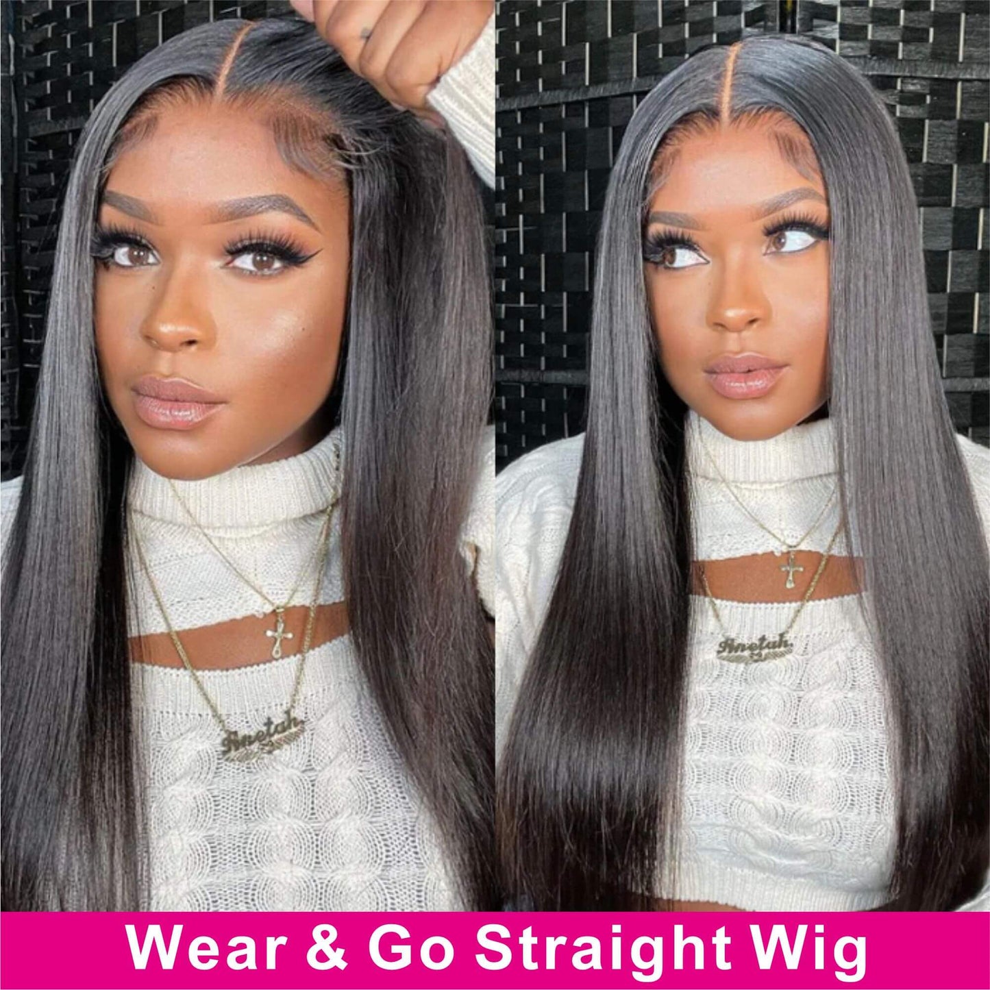 Ready Go Glueless Silky Straight 5X5 HD Lace Closure Human Hair Wigs Beginner Friendly