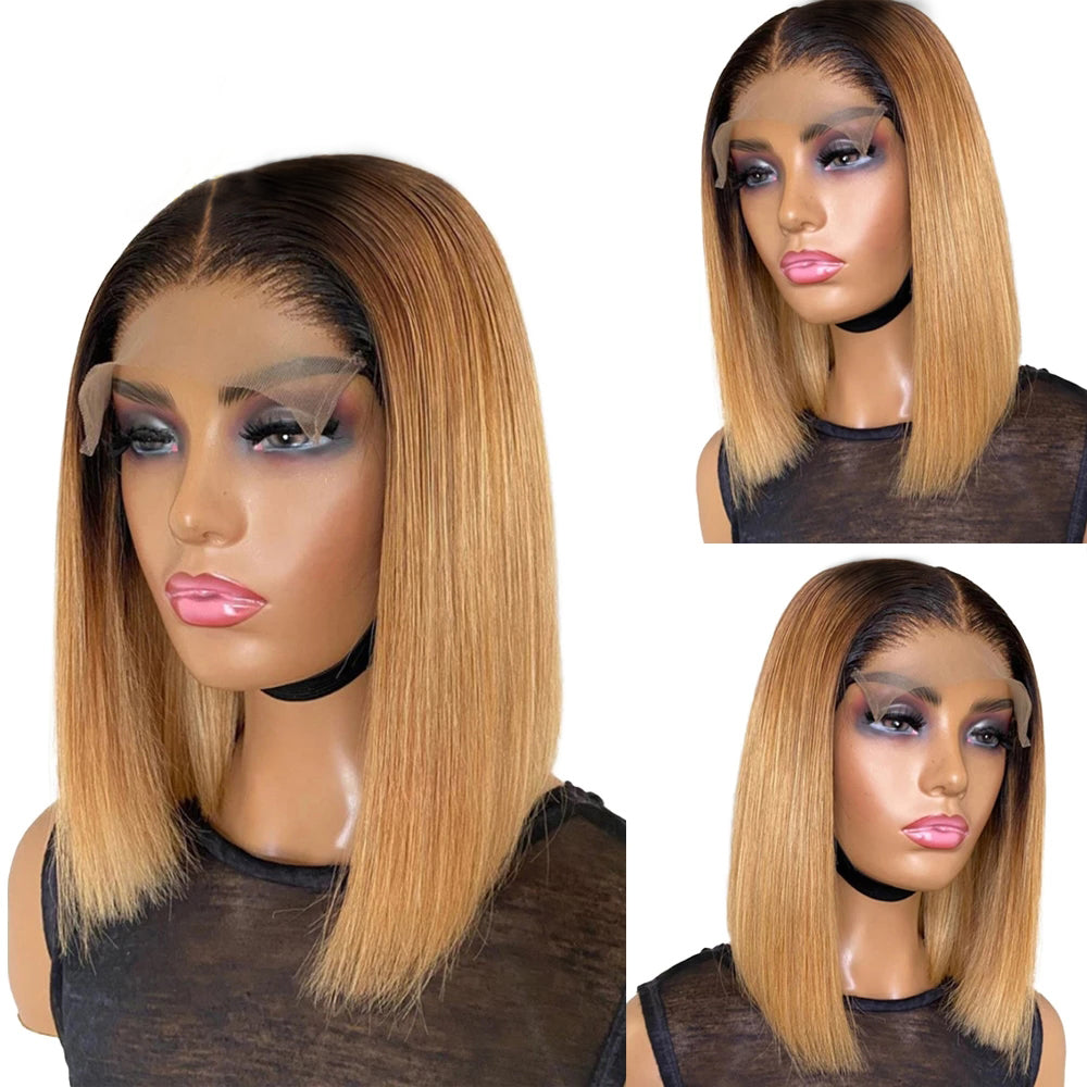 Honey Blonde Bob Wig