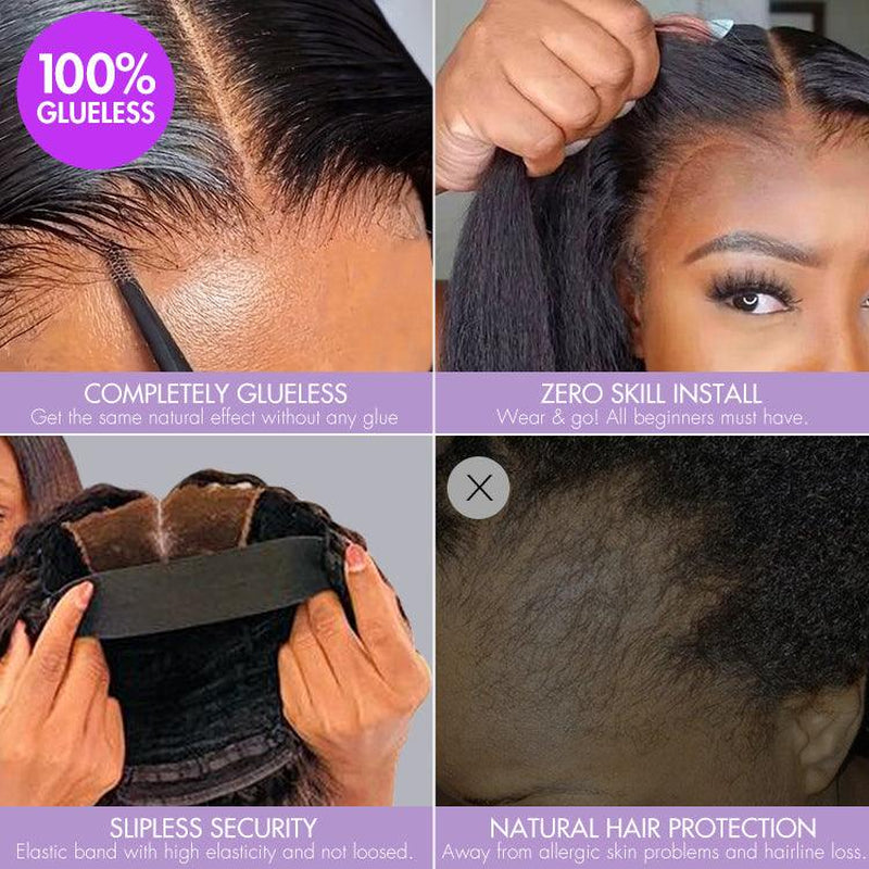 Pre Cut Glueless Short Bob Body Wave HD Lace Closure Wigs 100% Human Hair Wigs