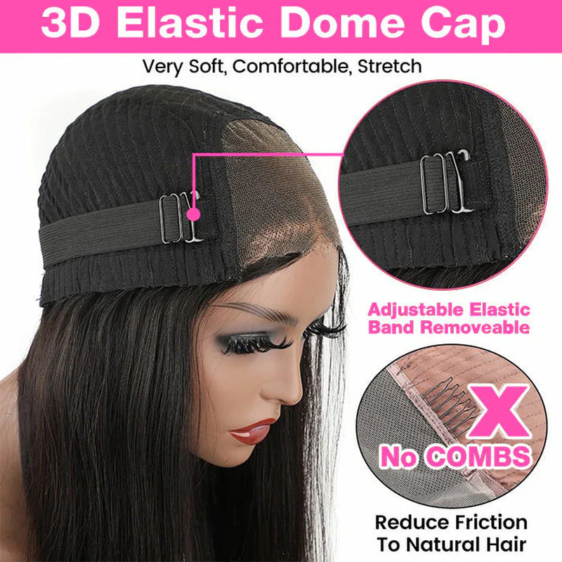 Put on and Go Glueless Kinky Curly Wigs Pre Plucked HD Lace Closure Wig