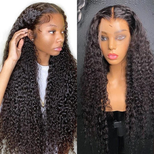 Jerry Curly Natural Black Lace Front Wig