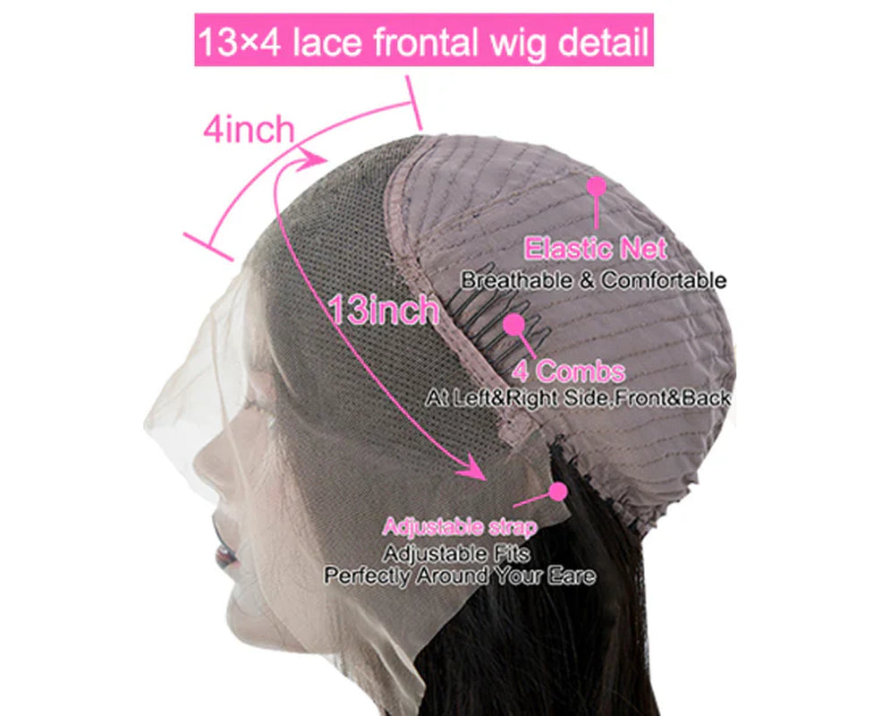 Moonhair Ginger Deep Wave Transparent Lace Frontal Wig Human Hair Human Wig